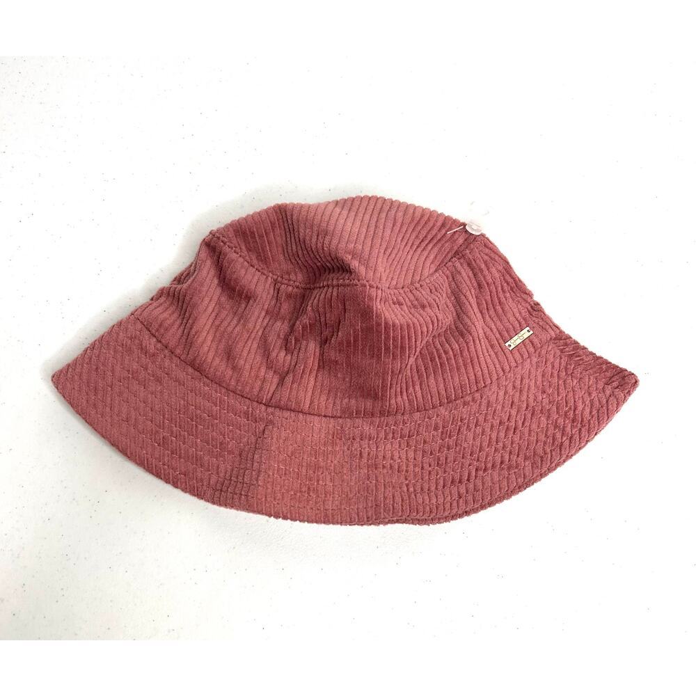 Jessica Simpson Pink Corduroy Bucket Hat Spring Break Y2K Beach Boho Festival